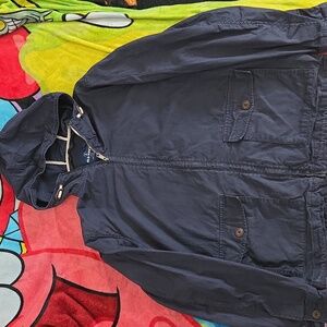 🫶 2for$30 Men's L Navy Blue Hooded Jacket
